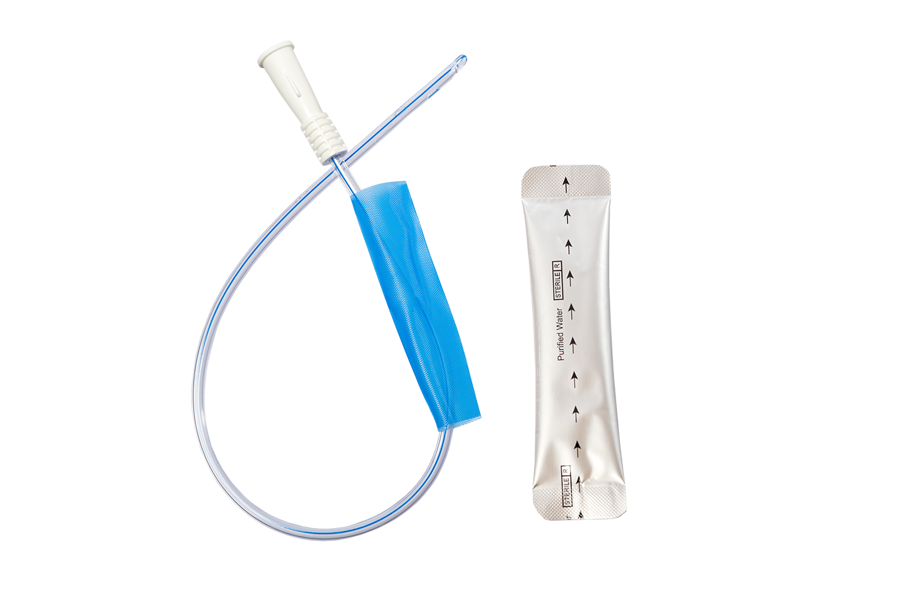 Hydrophilic Coated Nelaton Catheters with Water Sachet Coude Tip